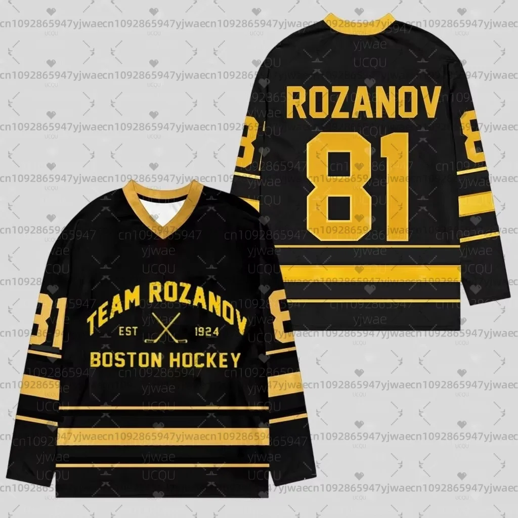 Neues beheiztes Rivalry Eishockeytrikot mit langen Ärmeln, T-Shirt für Herren und Damen, Rozanov HOLLANDER Unisex-Pullover, Sportbekleidung, Eltern-Kind-T-Shirt. – Detail 11