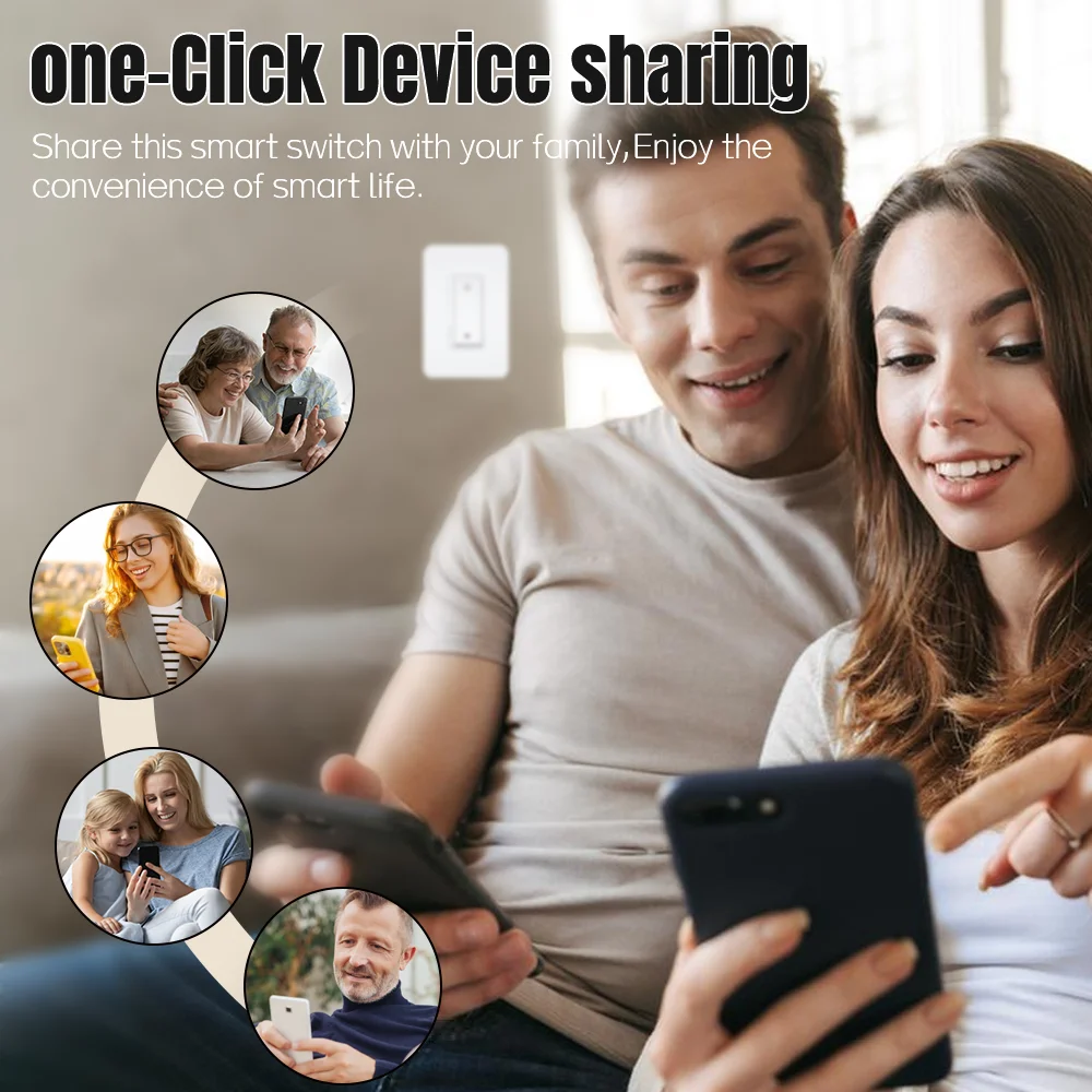 VBU Tuya WiFI variateur Intelligent US variateur de lumière télécommande vocale fonctionne avec la synchronisation intelligente Alexa