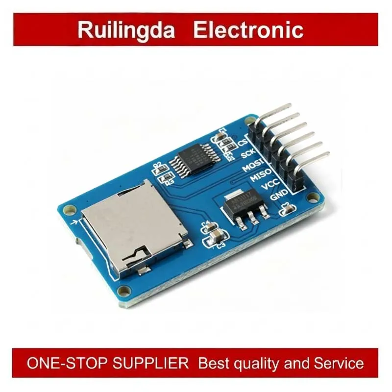 Micro/Mini SD Card Module TF Card Reader Writer SPI Interface with Level Conversion Chip Data Transfer Compact Memory Module