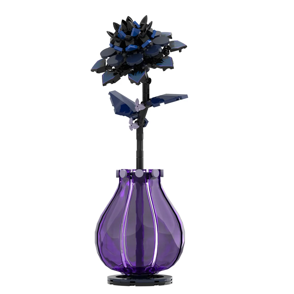 MOC ダリアの花モデルビルディングブロック天竺牡丹植物ロマンチックな花レンガのおもちゃ DIY クリエイティブ花束家の装飾のギフト