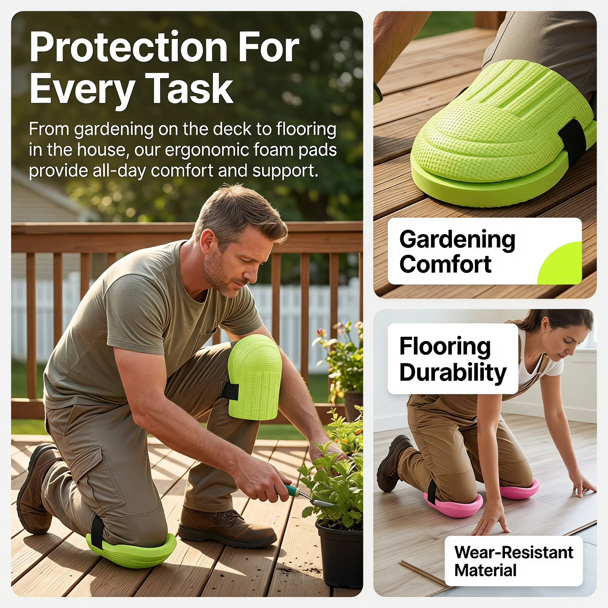 4Pairs Knee Protector Pads Soft Comfortable for Gardening Plumbing Flooring Construction Knee Protection Cushion