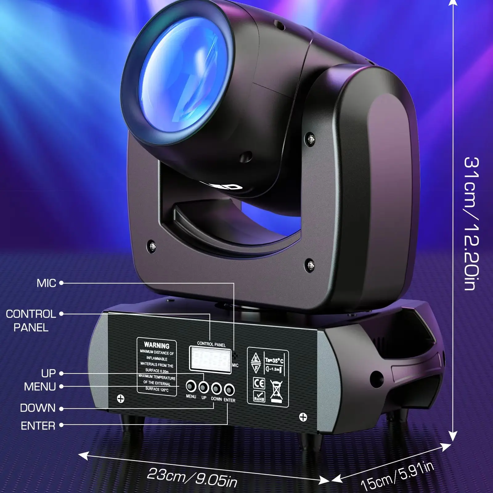 Imagem -05 - Yiflamefly-moving Head Stage Lights Beam Gobo Efeito Deslumbrante Dmx Led Spotlight para Clube Ktv Disco dj Party 100w Pcs Set