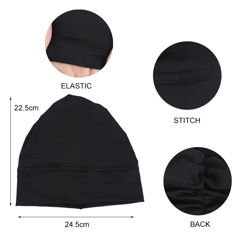 2PCS/LOT Solid Muslim Turban Hat Hijab Caps Islamic headscarf Bonnet India Hats Female Headwrap Turbante Mujer Women's Hijabs