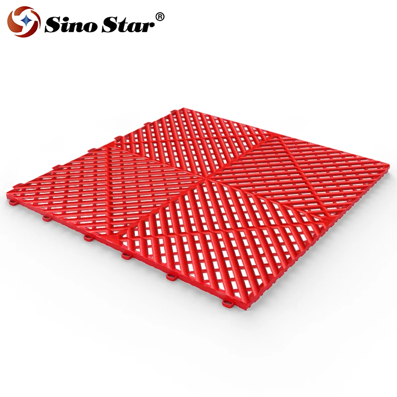 S1.8QH Multicolor Eco Friendly &anti UV Antioxidant Impact Resistant Interlocking Garage Floor Tiles 400*400*18mm