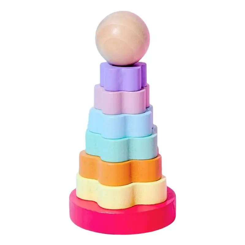 Wooden Stacking Toys Stacking Toy With Egg Topper Wooden Shape Sorter And Stacking Toy Stacking Tower Toy For Babies Toddlers