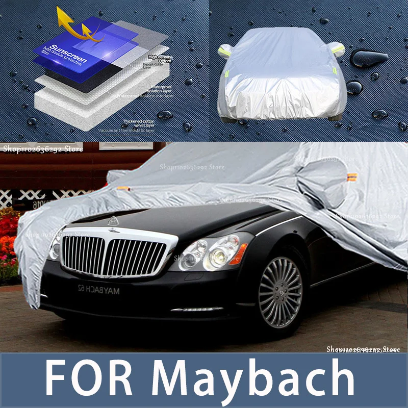 

Наружная защита для Maybach, полные автомобильные Чехлы, снежный чехол, Солнцезащитный водонепроницаемый пыленепроницаемый внешний автомобильный аксессуар