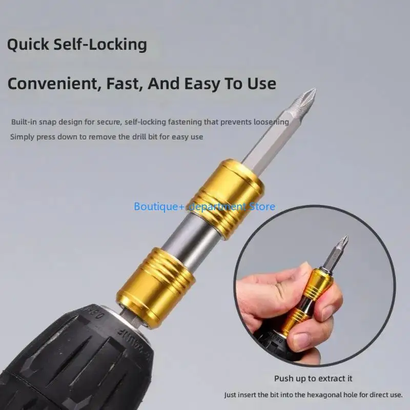 E1PD Double Ended Hexagon Shanks Adapter 54Mm Length With Automatic Locking Mechanism for Household