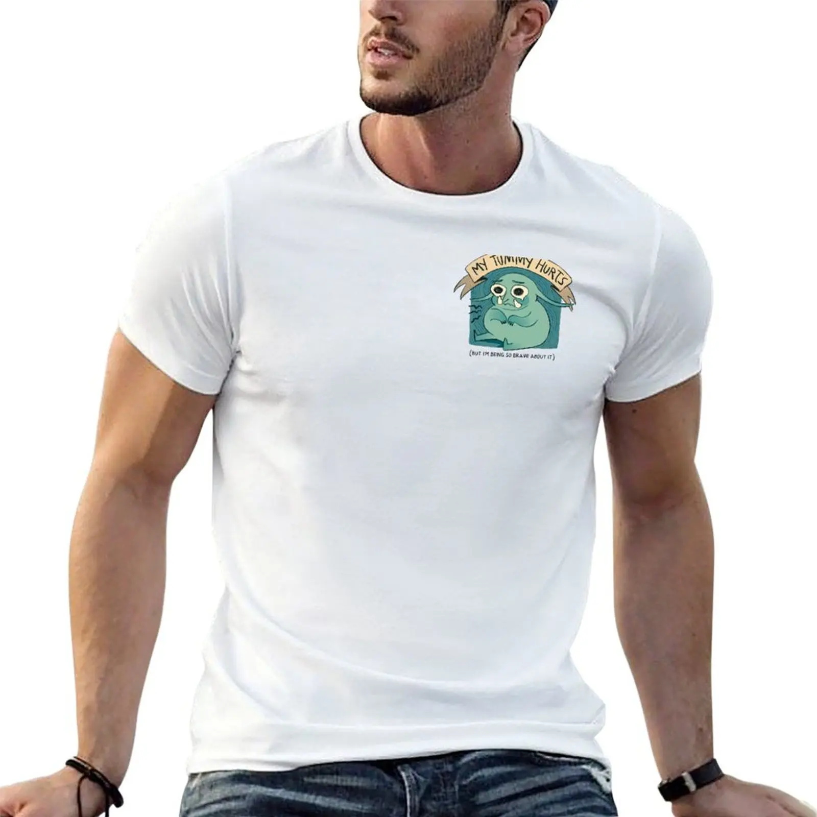

Brave Tummy Hurts Goblin T-Shirt cotton t shirt pack men t shirt cotton 100% t shirts for man cotton T-shirt