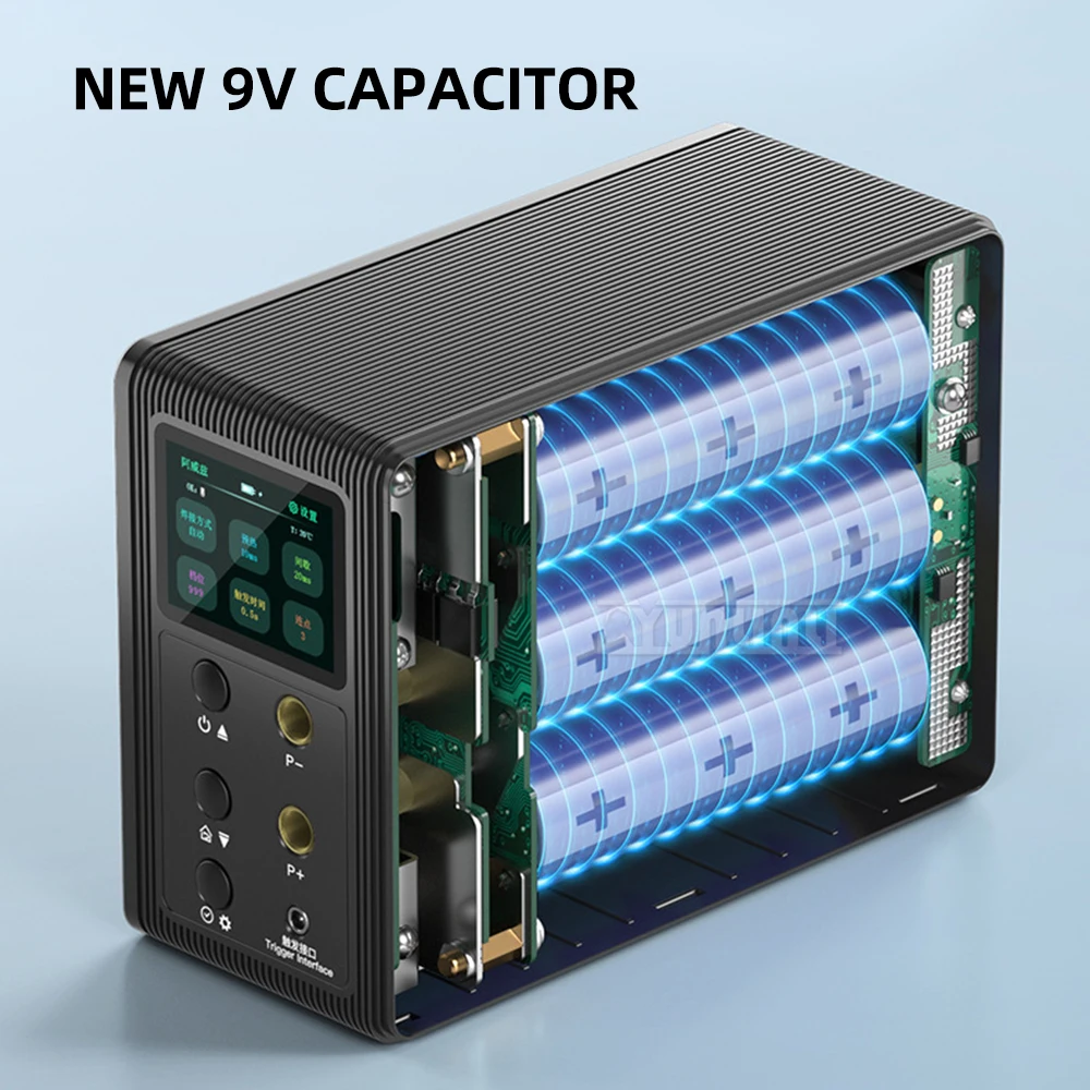 Farad Capacitor Spot Welder: Compact, Handheld, Stainless Steel, Lithium-Ion Battery-Powered, Nickel-Plate Contact Welder