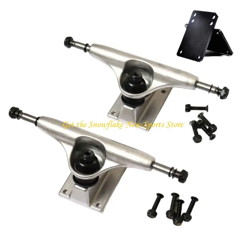 E56D 2Pcs Aluminum Skateboards Wheel Bracket Bridge Base Longboards Skateboard Truck