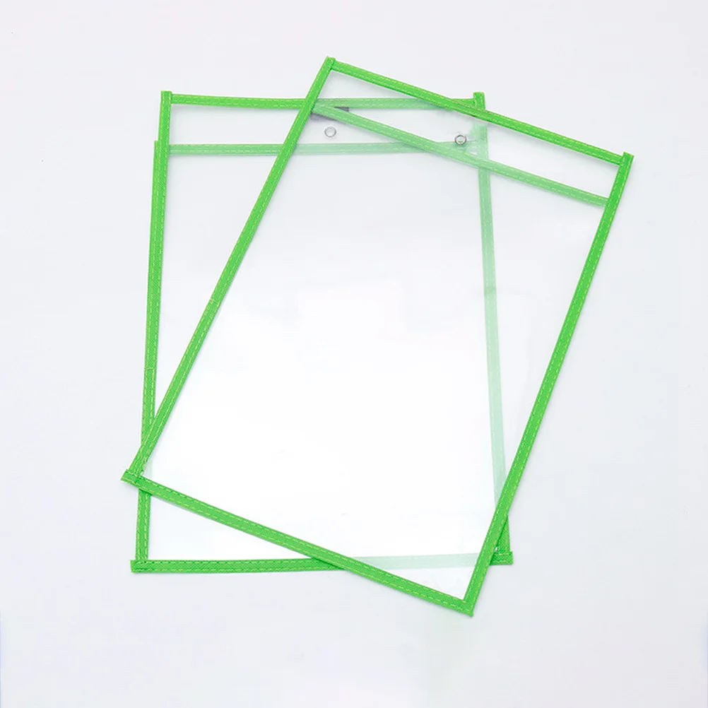 

6Pcs Clear Dry Erase Pockets Smooth Writing Surface Easy Wipe Clean Reusable for Teachers Students Classroom Education Supplies