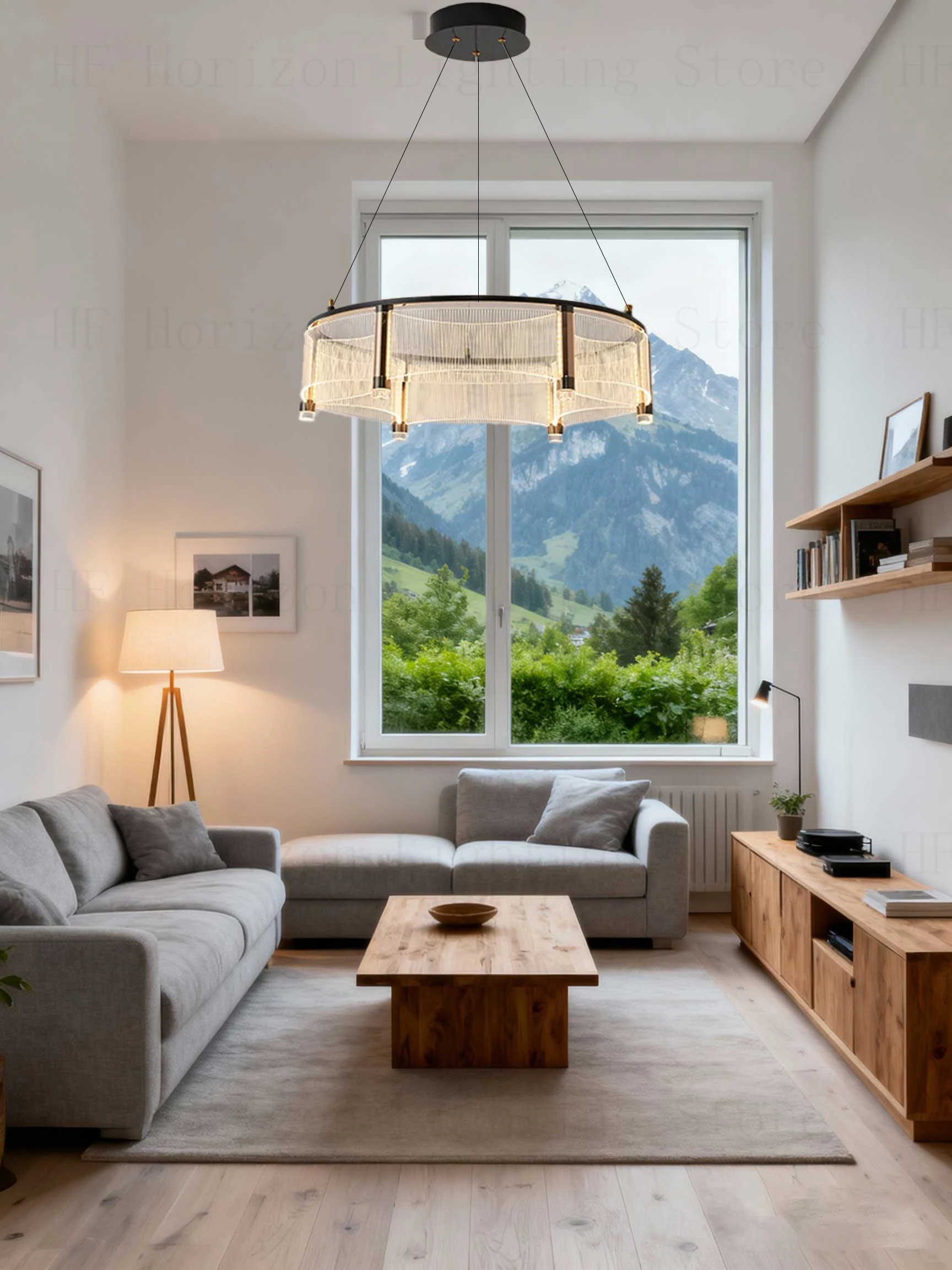 ثريا سقف معاصرة ومصابيح معلقة لغرفة الطعام وغرفة المعيشة تركيبات إضاءة معلقة داخلية مع تعليق l