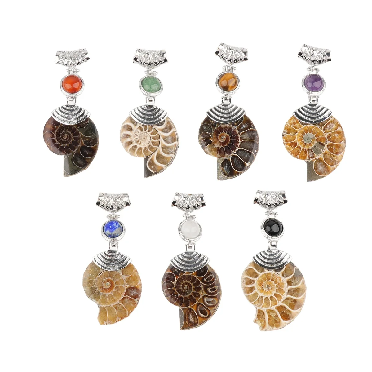 

Good Quality Promotional Fashion Natural CrystalSpotted Snail Shape Pendant Suitable for DIY As Gift