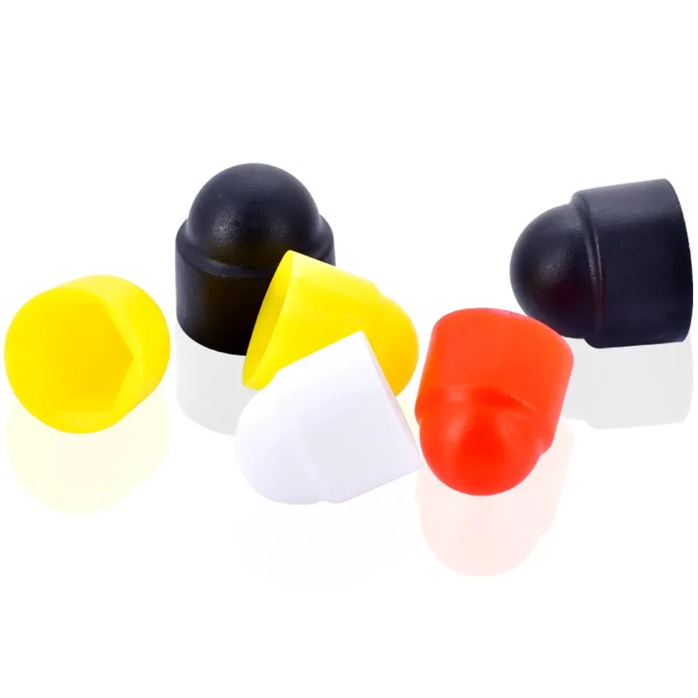 M3-M24 PE Plastic Hexagon Protection Cap Socket Hex Caps Nut Cover Acorn Plastic Hexagon Bolts Nut Car Wheel Exterior Decoration