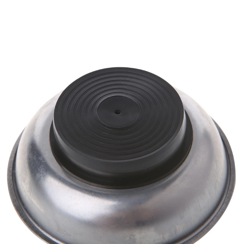 Round Magnetic Parts Tray Bowl Dish Stainless Steel Garage Holder Tool