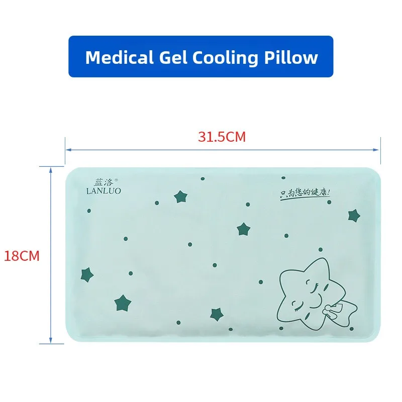 Blue Medical Ice Pillow for Children Physical Fever Reduction Baby Cold Compress Pillow Summer Sleep Cooling Pet Ice Mat