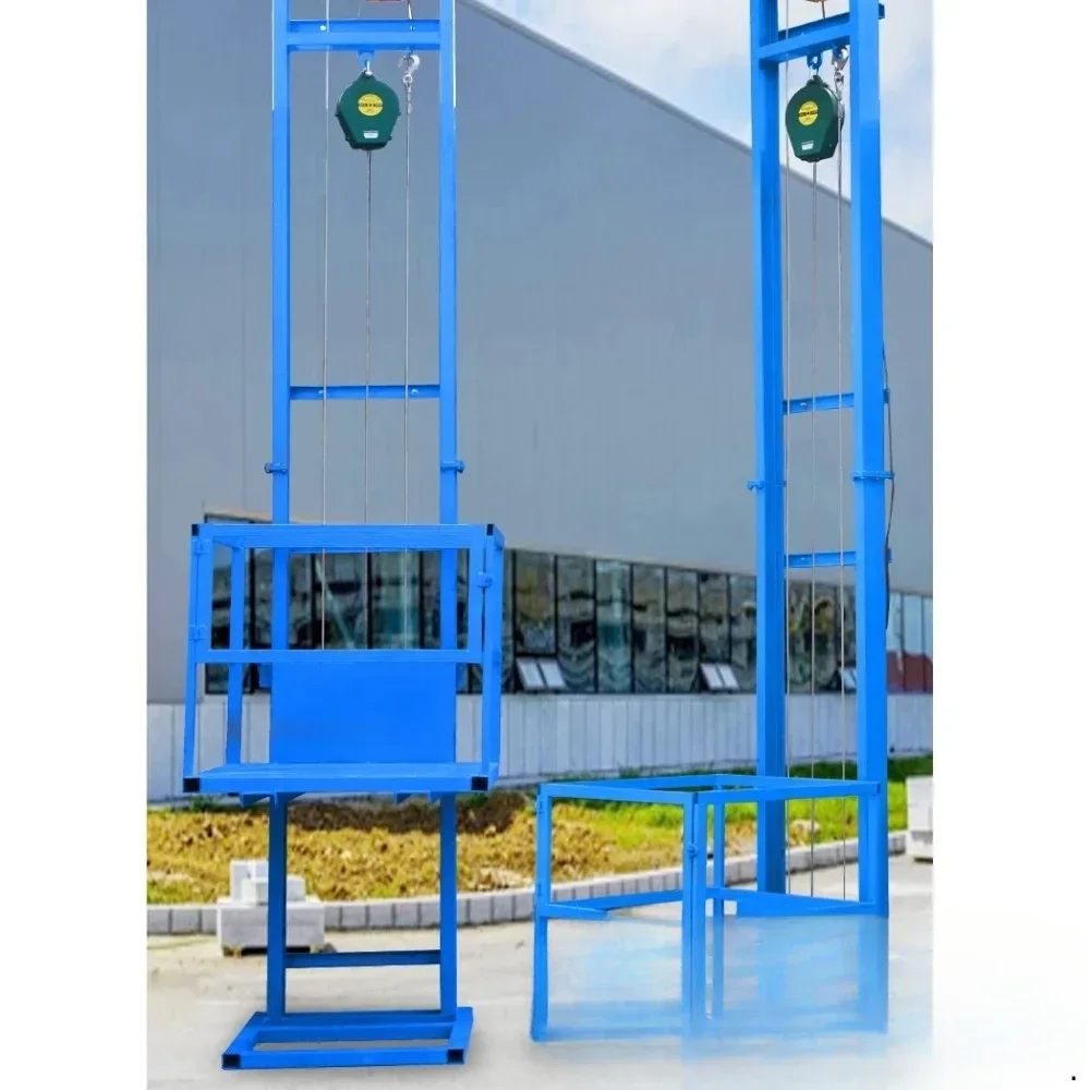 Electric hydraulic lifting platform operation freight elevator small hoist factory warehouse loading and unloading elevator