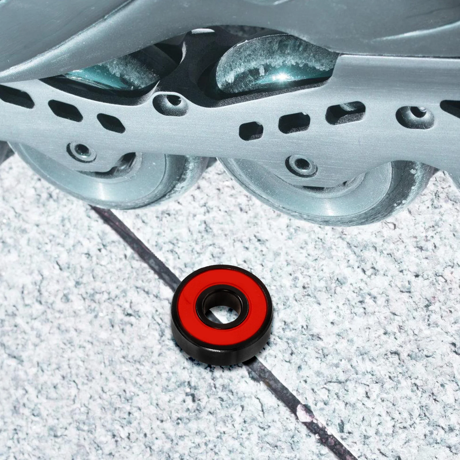 4 قطعة محامل لوح التزلج المعدنية عالية السرعة المتانة دوران سلس زلاجات عالمية Longboards الدراجات البخارية زلاجات دوارة عجلة