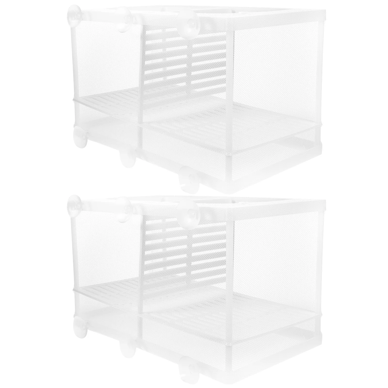 

2Pcs Plastic Fish Tank Divider Aquarium Breeding Box Isolation Net Baby Fish Hatchery Incubator Aquarium Breeding Tank
