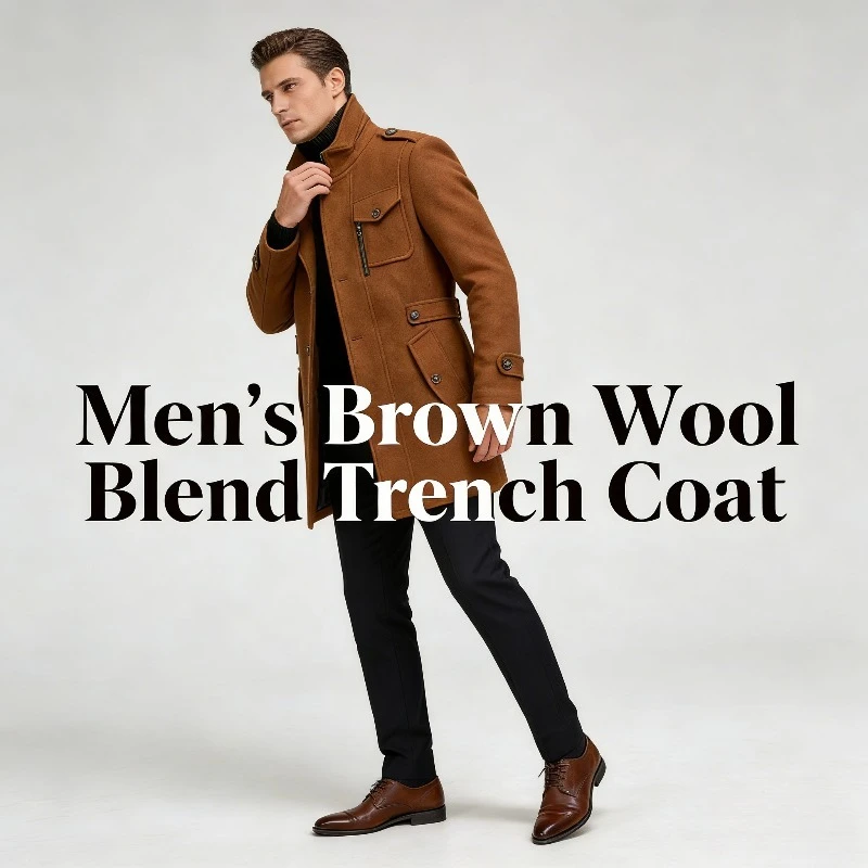 

2026 Autumn Winter Men Wool Coat Warm Cold Resistant Woolen Jacket Fashion Casual Thickened Outerwear Coat
