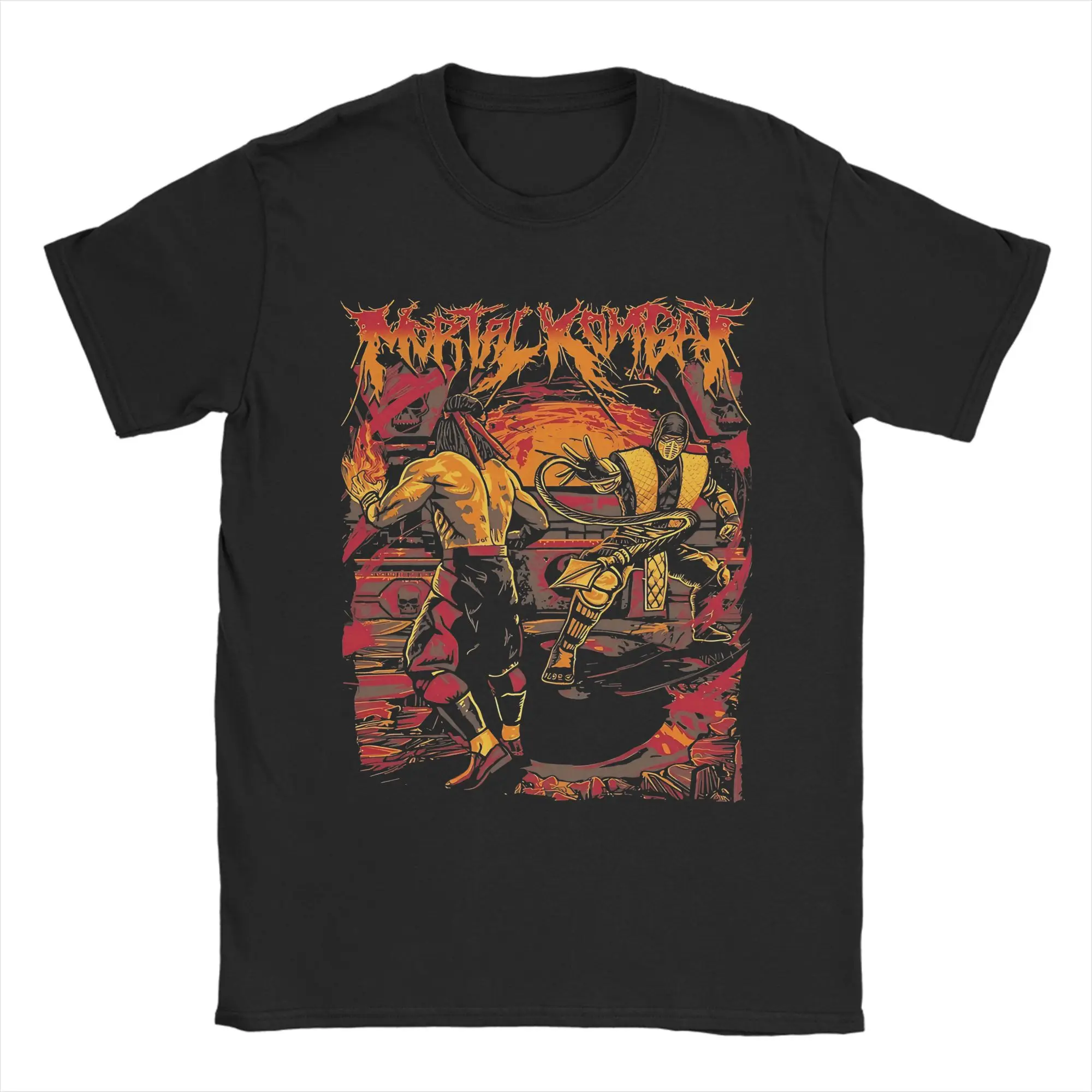 Oversized T-Shirt Summer Game Mortal Kombat Leisure T Shirts  Cotton Tshirt for Man Awesome Loose Short Sleeve Tops