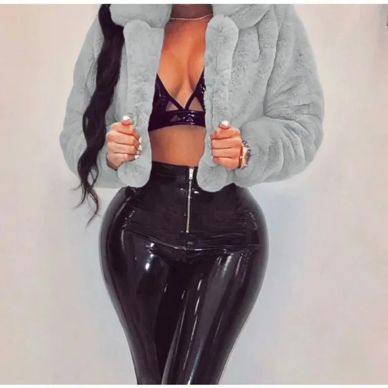 

Теплые пальто для женщин, новинка 2023 года, осень-зима, уличная одежда, модные укороченные однотонные кардиганы с лацканами и длинными рукавами, шорты, куртки