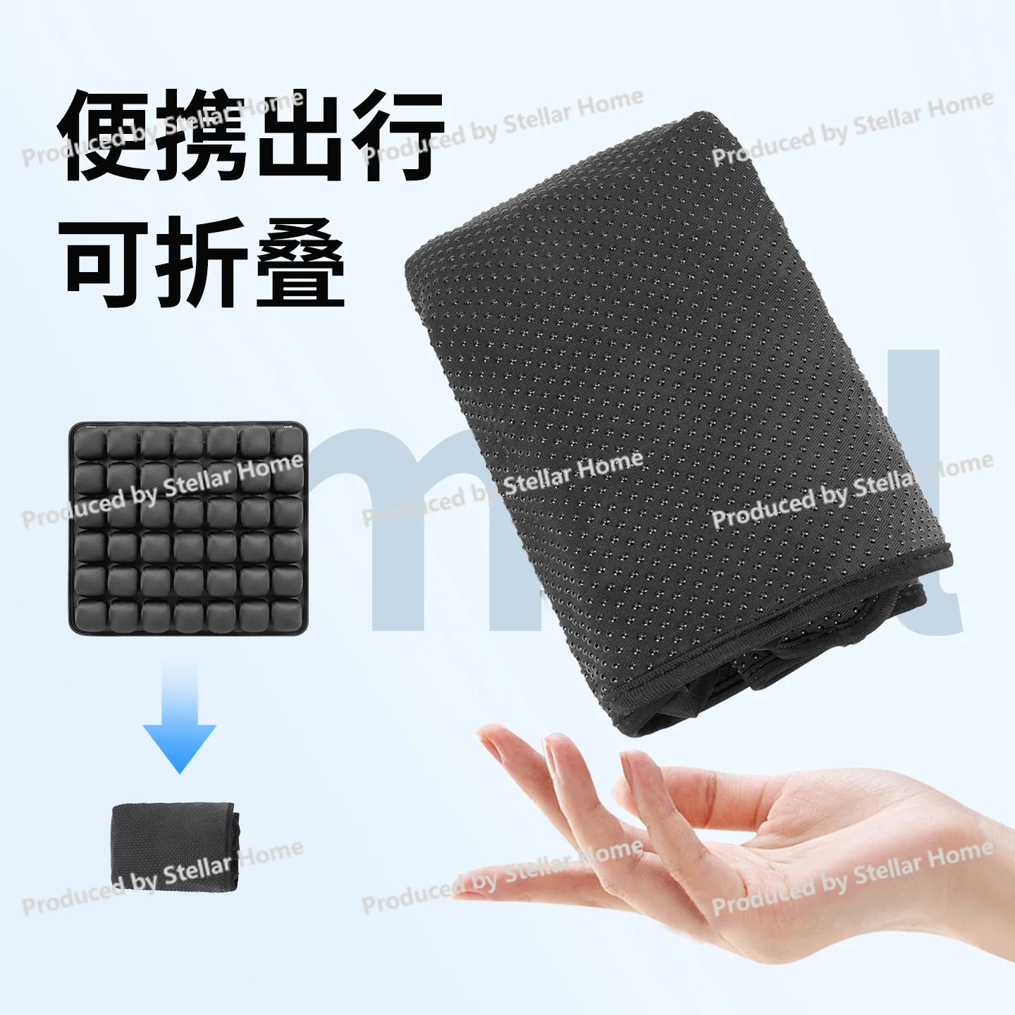 Inflatable Seat Cushion - 3d Airplane Travel Pad for Tailbone & Hip Discomfort Relief - Portable & Breathable