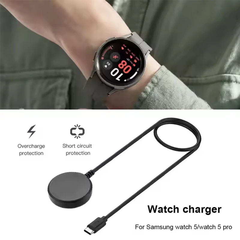 Portable  Wireless Watch Charger For Samsung Galaxy Watch 5 Pro 5/4/3 Active 2/1Gear Sport/S3 Charging Dock Station image 3