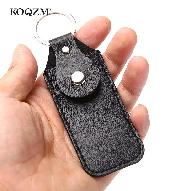 Leather U Disk Storage Bags Protective Cover Key Holder Black Bag Cases for USB Flash Drive Pen Drive