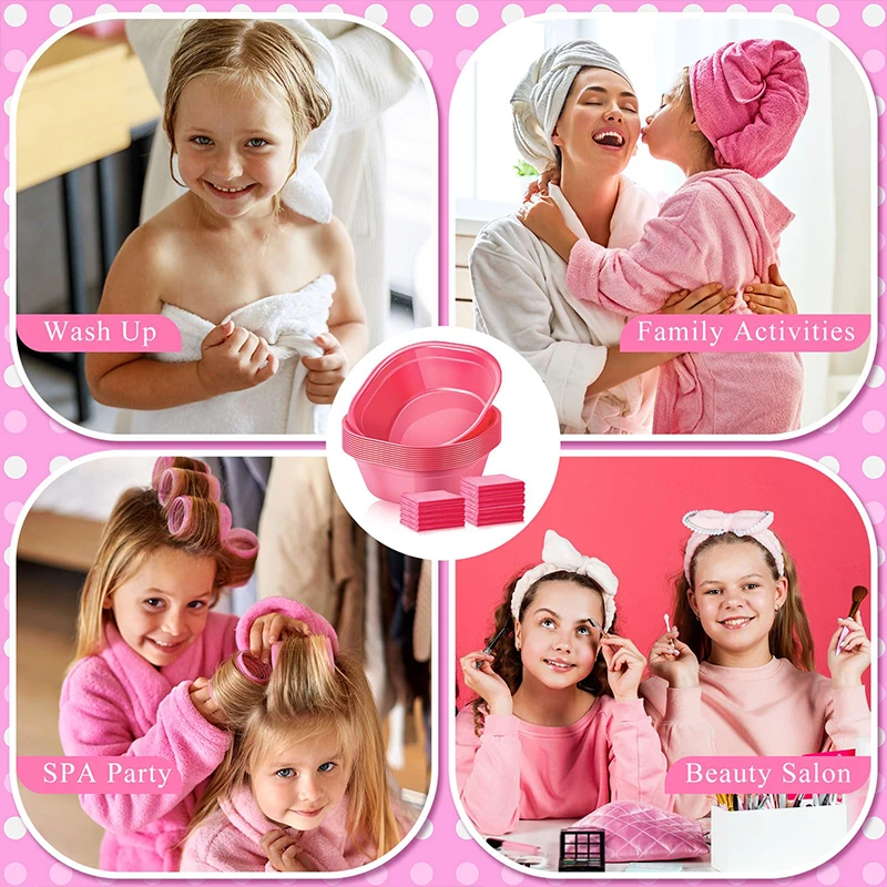 Kinder Fuß Spa Kit für Mädchen Pediküre Spa Party Gefälligkeiten für Kinder Geburtstag Fuß wanne Waschbecken Salon Handtücher Übernachtung Schlaf party