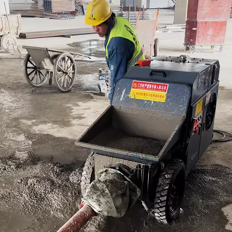 High Quality In Stock Concrete Delivery Pump, Portable Fine Stone Mortar Pump for Building & Construction Work