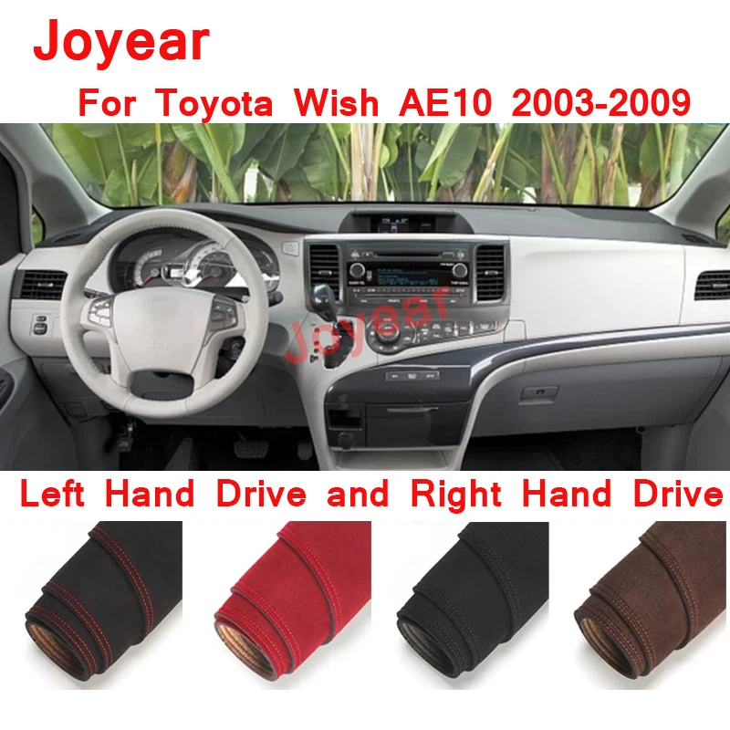 For Toyota Wish AE10 2003-2009 Car Carpet Ornaments Avoid Light Durable Suede Dashmat Dashboard Cover Interior Accessories