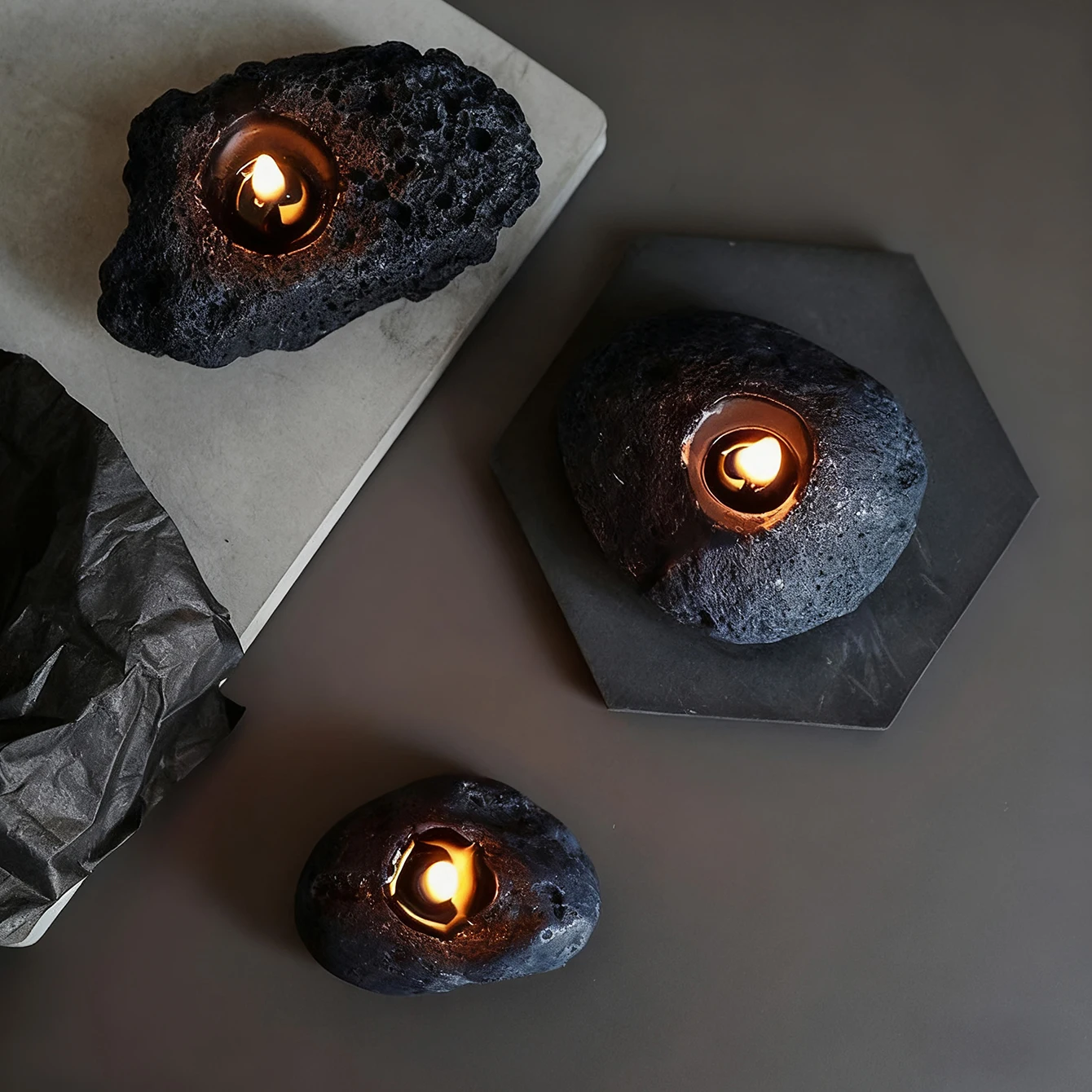 1pc Meteorite Scented Candle - Oriental Woody Fragrance, Handmade, Smokeless, Long-Lasting Scent, Perfect Valentine's Day Gifts