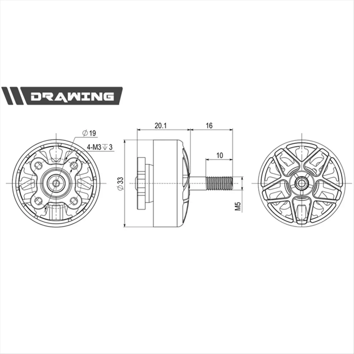 DTC5 Axisflying AZ2807 2807 Brushless Motor 1350KV 6S for 7inch FPV Freestyle Long Range Drone DIY Parts