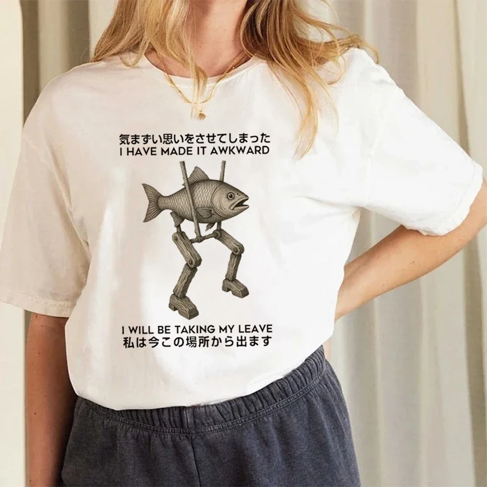 

Japanese Cute Printed Cartoon Pattern Summer Fun Harajuku Printed Short Sleeve Women's Casual Versatile 90s Fashion T-Shirt Top