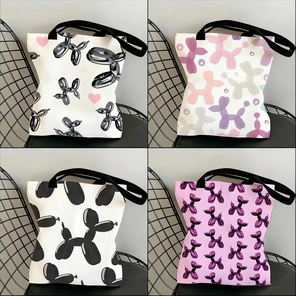 

Works Of Art J-Jeff-Koons-S Storage Bags Lightweight Canvas Shoulder Shopper Fashionable Eco Multi Use Tote with Large Capacity