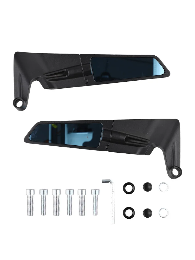 Motorcycle Mirrors Winglets Mirror Kits To Rotate Adjustable Universal Foldable Reflector For Stator Wing R3R25R1