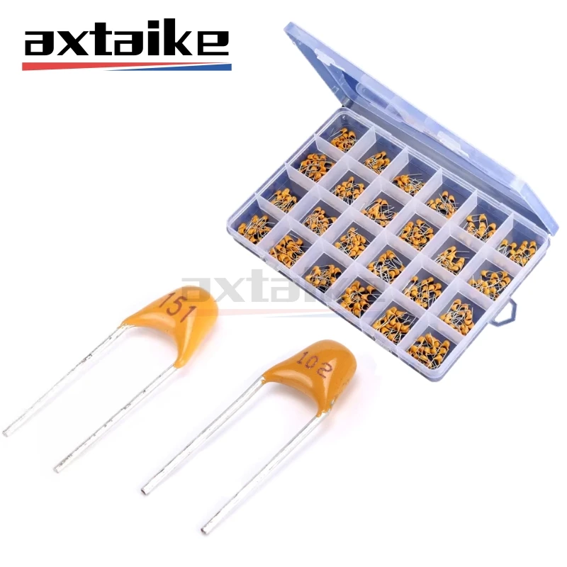 180/300/480/500PCS Monolithic Ceramic Capacitor Kits 10pF - 10uF 50V 106 105 474 104 103 102 101 33 47 56 68 PF 10NF 100NF MLCC