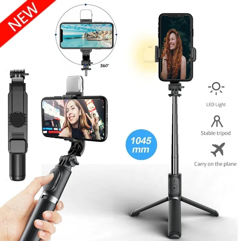 

Remote Selfie Stick Tripod Phone Desktop Stand Desk Holder For iPhone/Samsung US