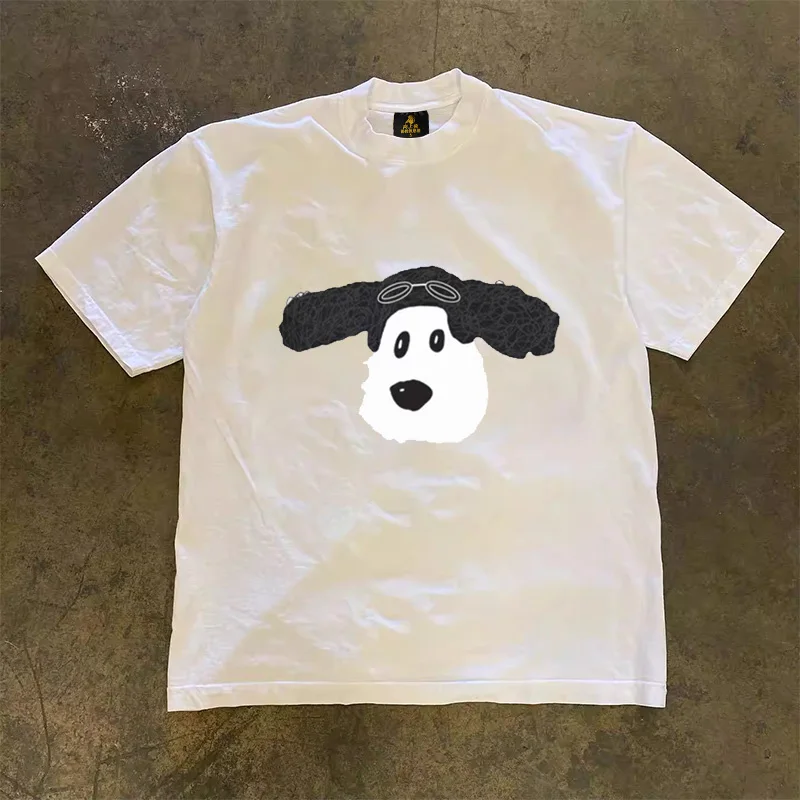Loose Fit Cotton T-Shirt Unisex Short Sleeve Double Thread UPUPXIA Hero Print Sweat Absorbent round Neck Casual Summer Top