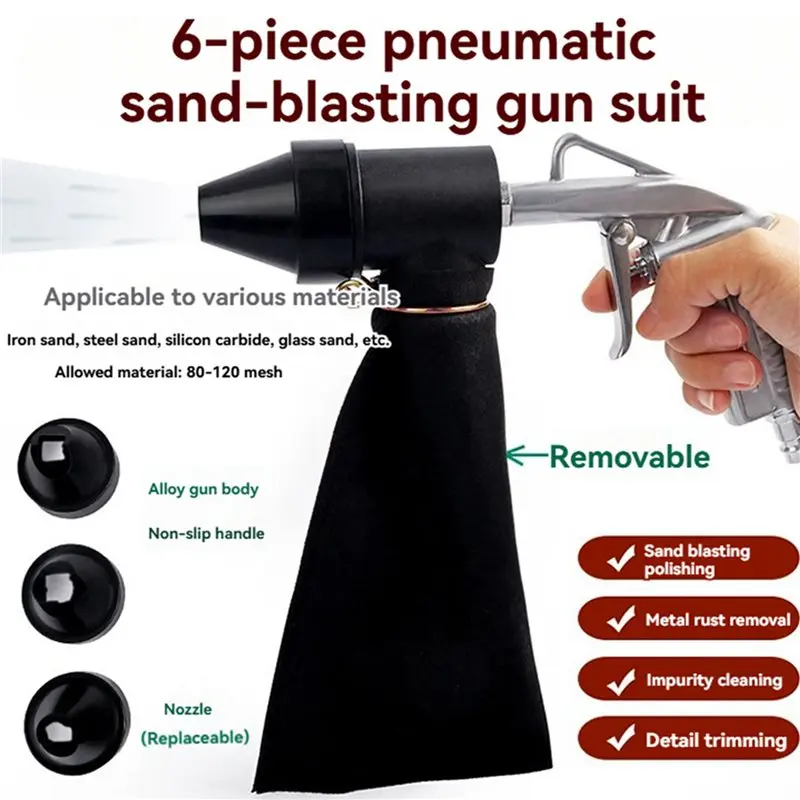 ABHI-2X Pneumatic Sandblasting Tool Kit Sand Blasting Machine Set Versatile Sandblaster Handheld