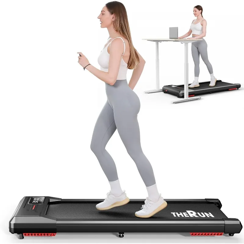 

THERUN Walking Pad, 2.5 HP Under Desk Treadmill with Remote Control for Walking and Jogging, 265lbs Capacity Widen Running