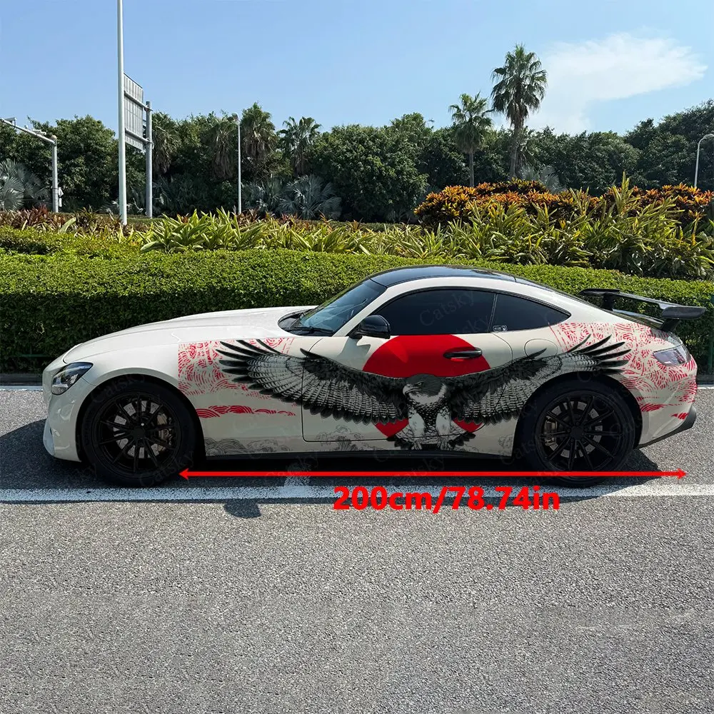 2pcs Wafu Eagle Vibe, Durable, Fade-resistant, Enhance Vehicle Aesthetics With Bold Artistic Design Car Vinyl Wraps