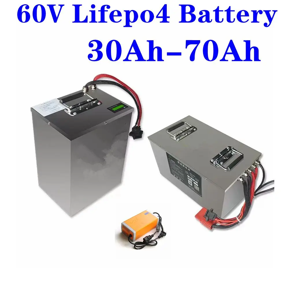 

60V 50Ah 60AH 70Ah 30Ah 40Ah LiFepo4 Lithium Battery for Ebike Electric Scooter Motorcycle Golf cart lifepo４ batteries