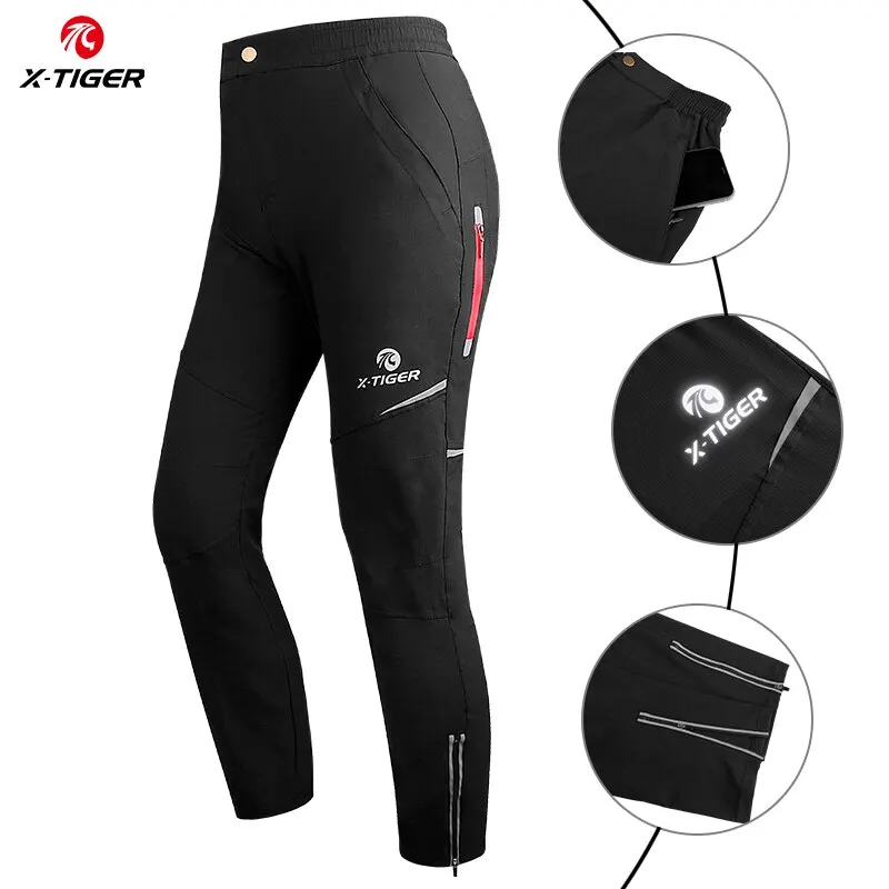 X-TIGER Cycling Pants Summer Autumn Reflective Breathable Bicycle Pants Hight Elasticity MTB Pants Men Light Trousers