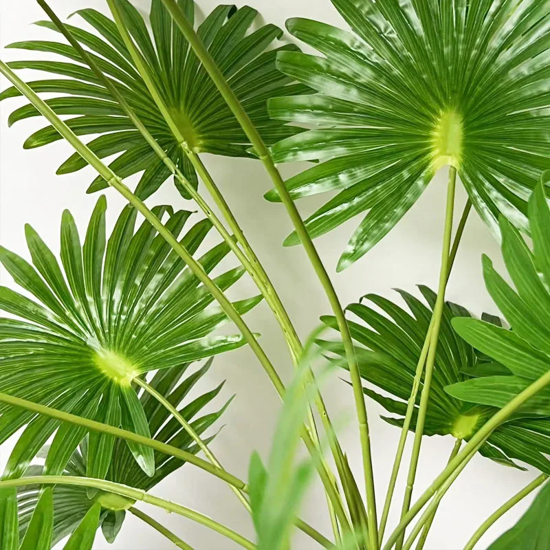 2022 latest 100 cm 18 head tropical artificial banana tree large plant fake fan leaf plastic monstera leaves