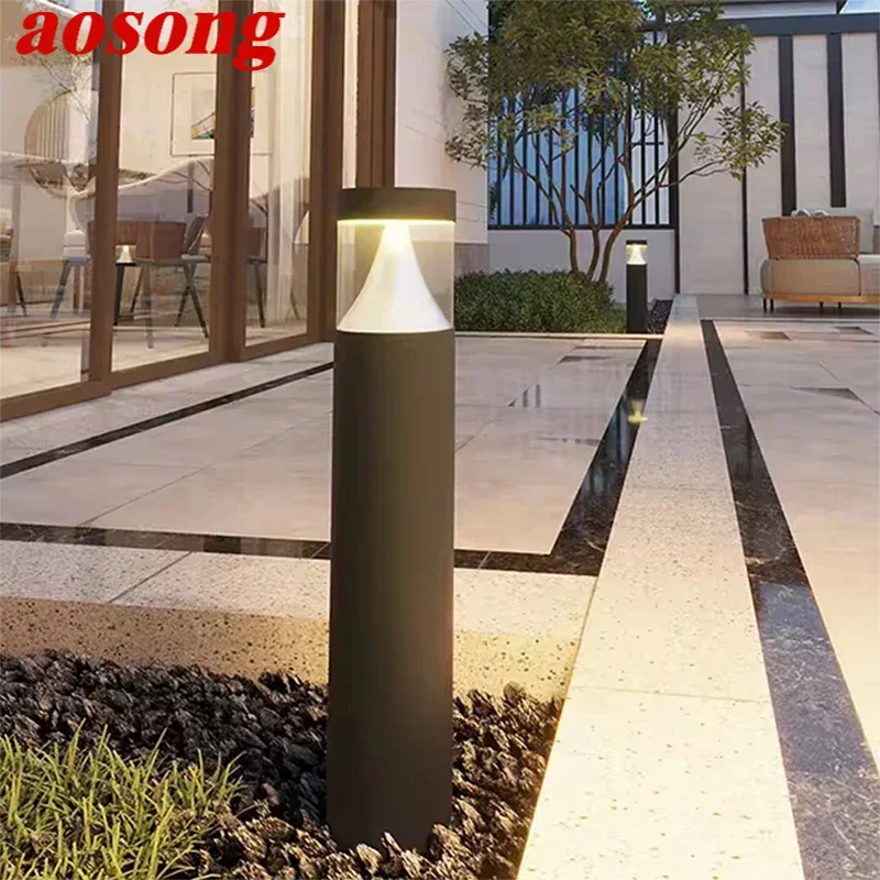 

AOSONG Contemporary Outdoor Lawn Lamp LED Electric Waterproof Villa Garden Courtyard District Residential Quarters Lawn Lamp ﻿