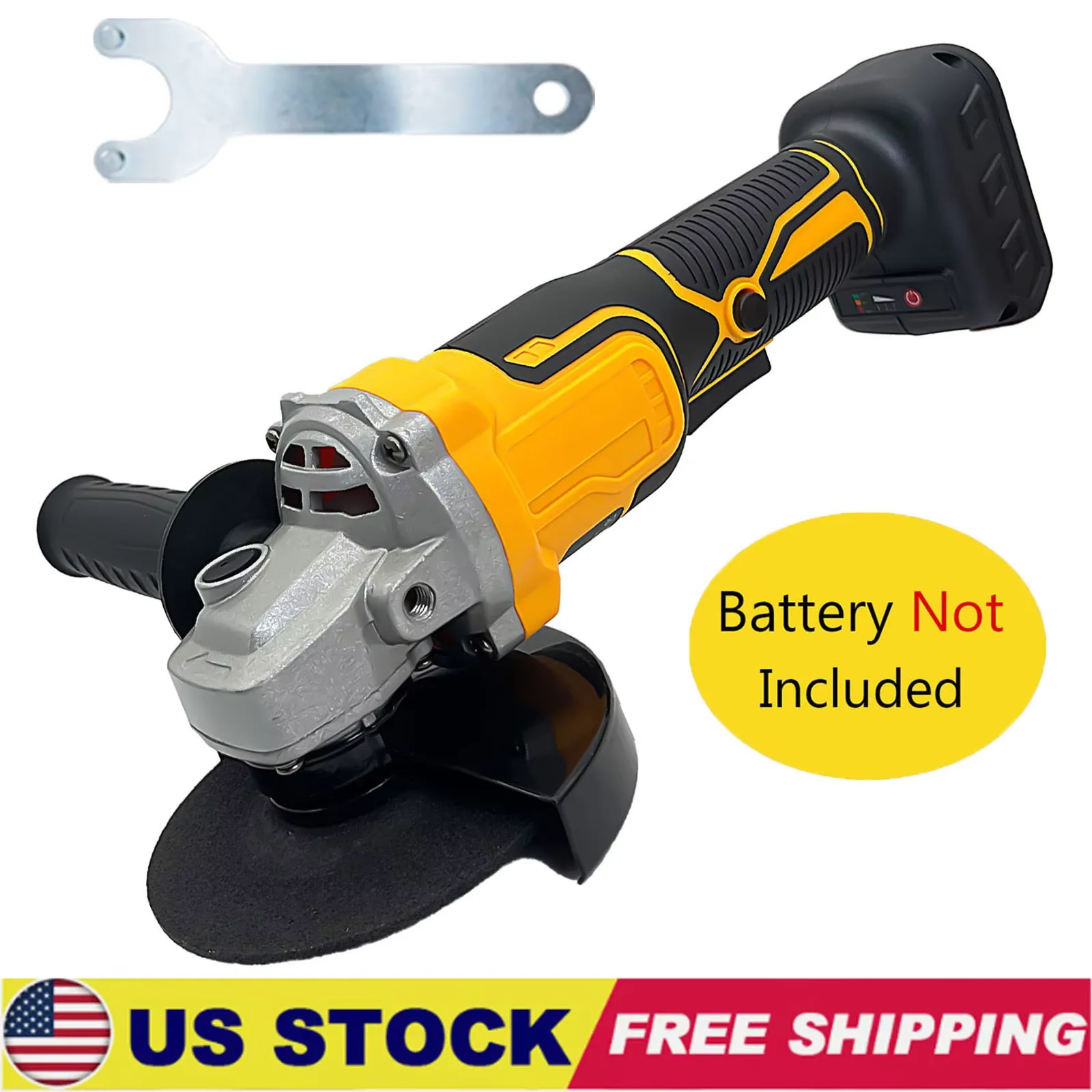 

Cordless Angle Grinder, Electric Angle Grinder Compatible with Dewalt Battery, Grinder Power Tool With 11000 RPM &115mm 5" Disc