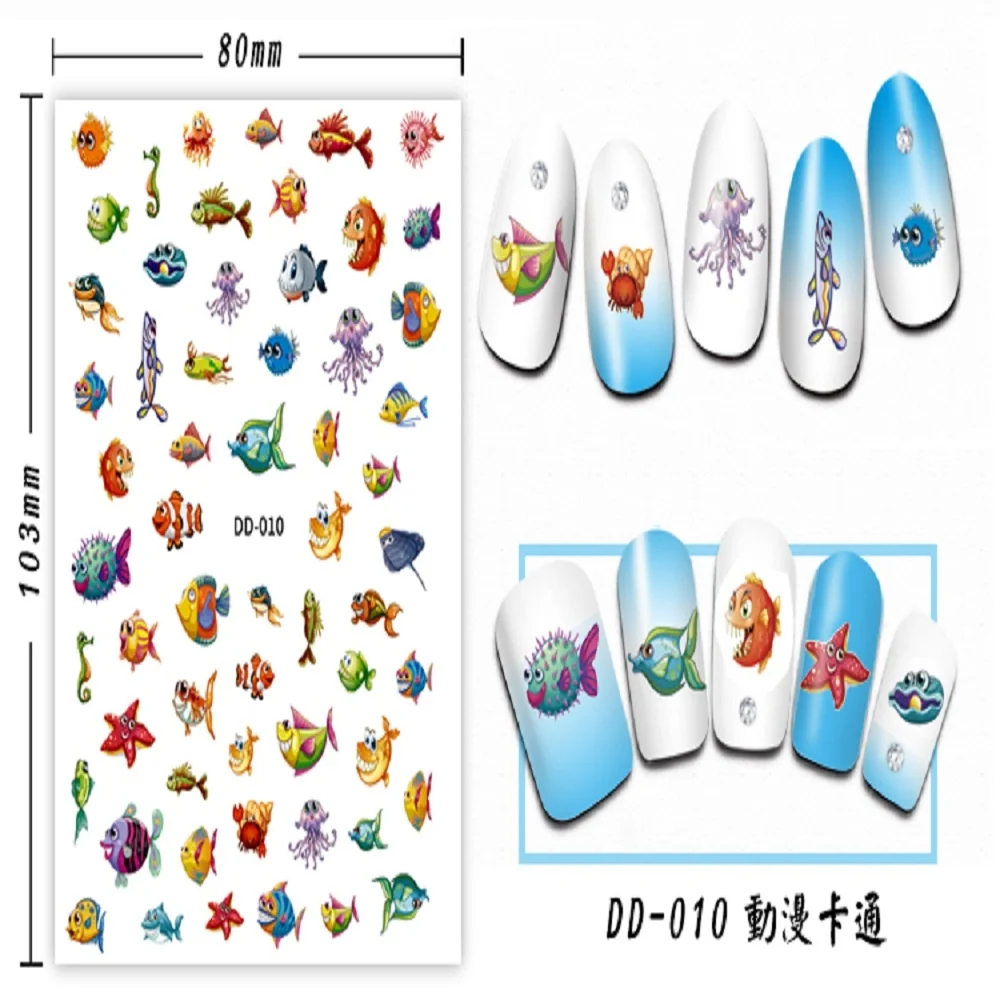 

Random 50/100 Women DIY Self-Adhesive Nail Stickers Customized Brand Logo Manicure Decorative Decals Nail Art Decorative Sticker