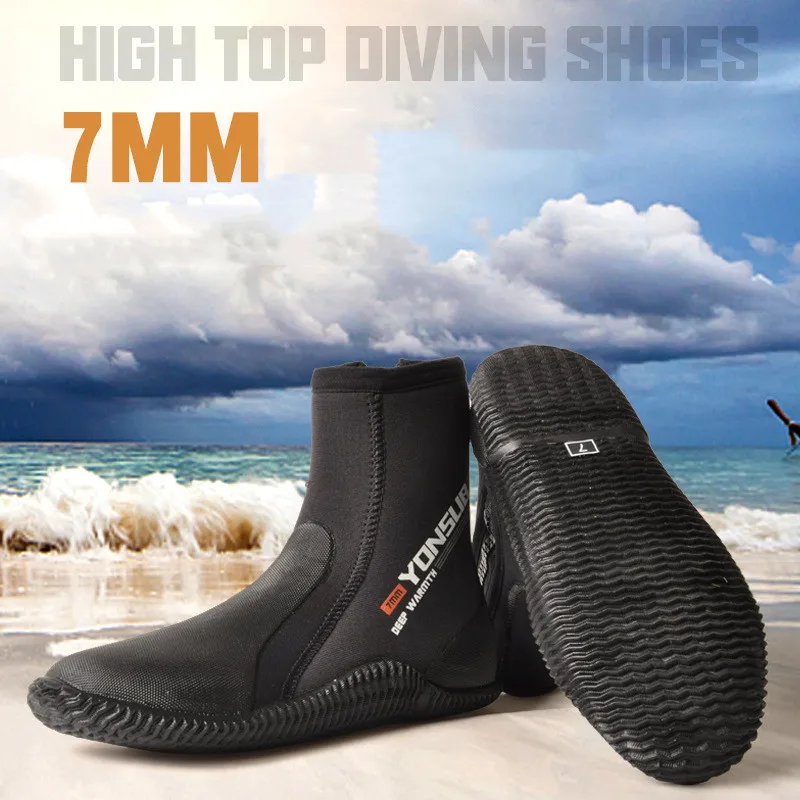 5MM/7MM Neoprene Keep Warm UnderWater Hunting Spearfishing Diving Boots Scuba Kayaking Snorkeling Swim Bathing Drifting Boots